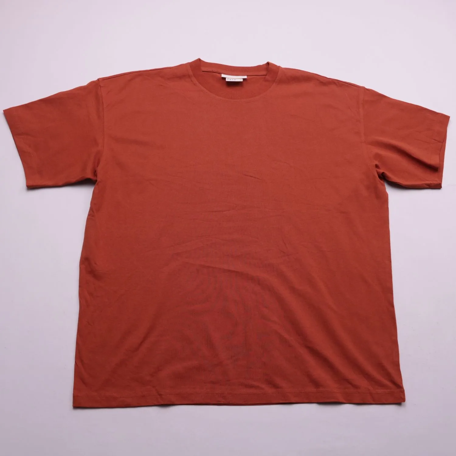 Терракотовая футболка H&M прямого кроя, размер 54 (XL)