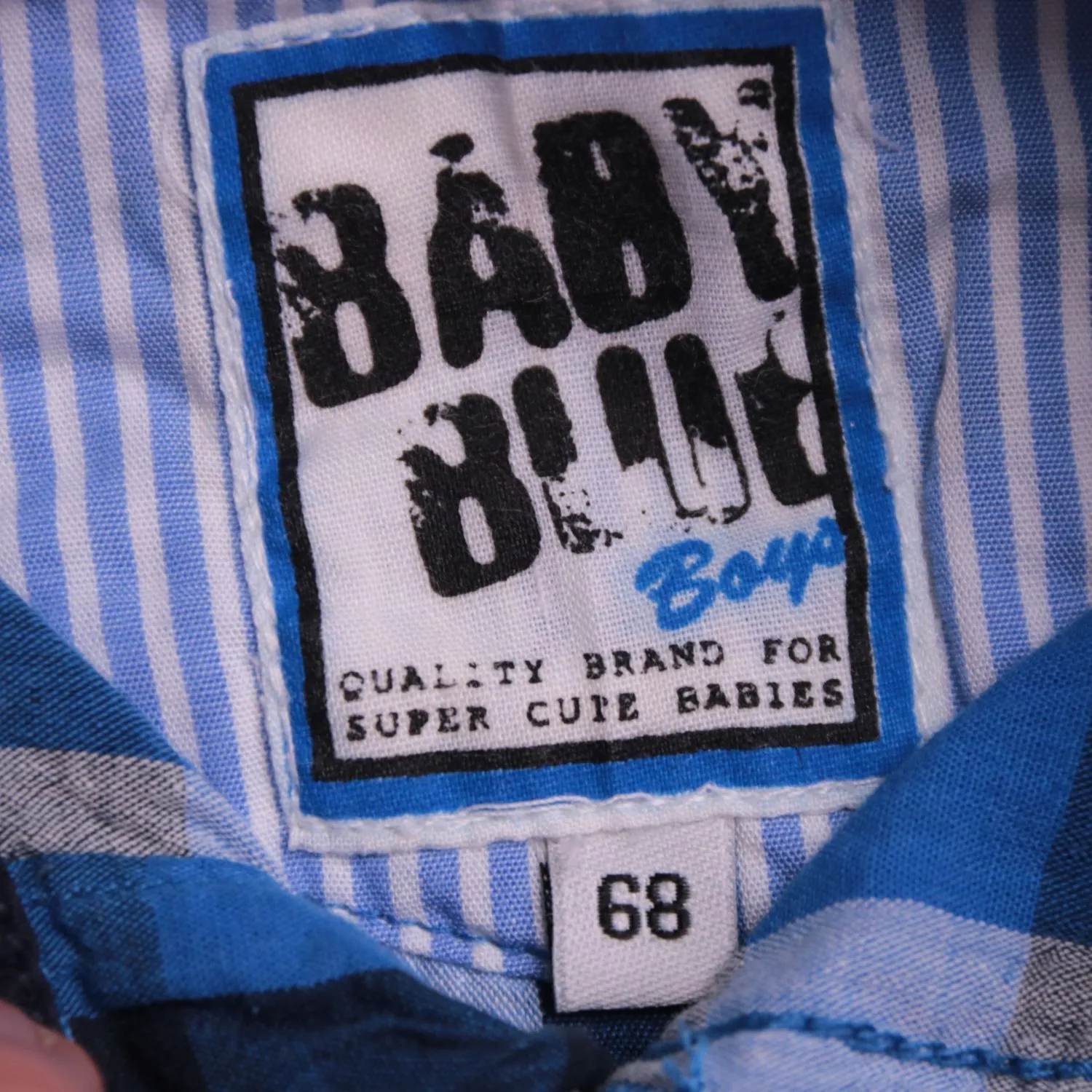 Синяя рубашка Baby Blue в клетку, размер 68 см (6 мес.)